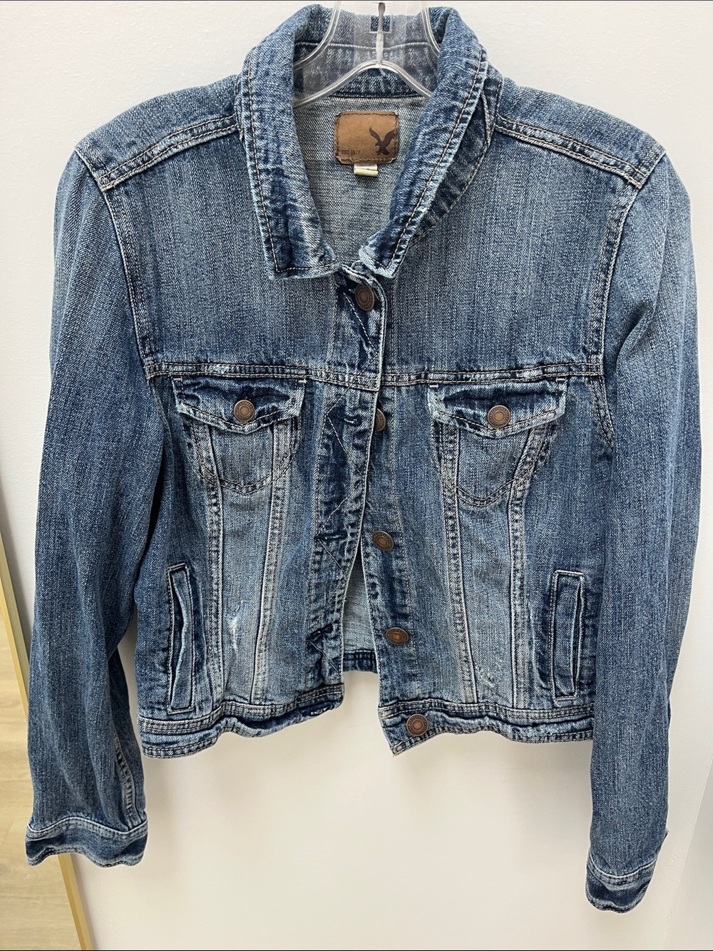 Hollister Distressed Light Blue Denim Jacket